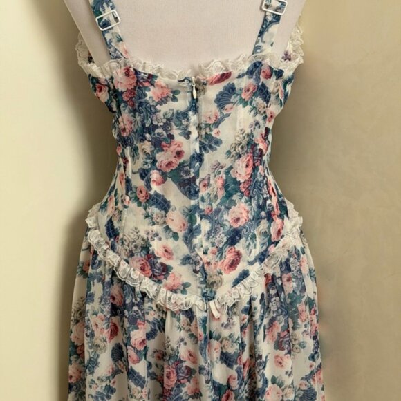 For Love & Lemons Audrey Floral Maxi Dress sz L - Picture 13 of 15